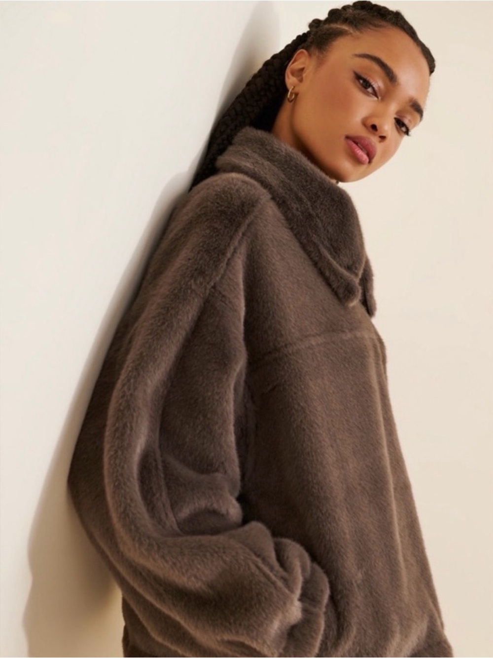 Free People Movement Alpine Faux-Fur Half Zip